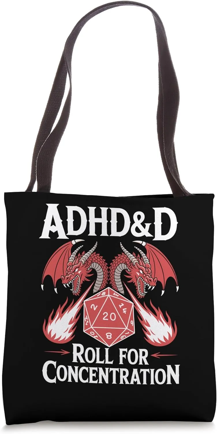 Adhd&d Adhd Roll For Concentration Tote Bag