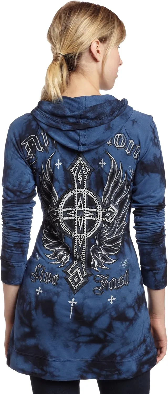 Affliction Juniors Virtue Hooded Sweater