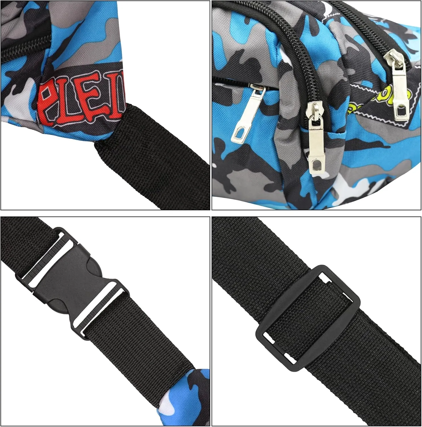 AIBEARTY Kids Fanny Pack Boys Small Camouflage Waist Pack Belt Waist Bag Pack Pouch with Adjustable Strap for Children Sport Running, Camping, Trip