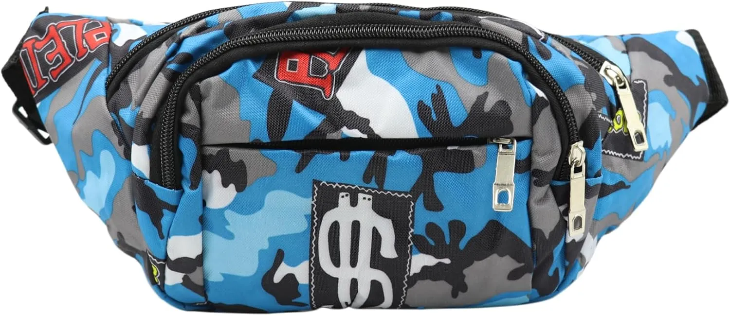 AIBEARTY Kids Fanny Pack Boys Small Camouflage Waist Pack Belt Waist Bag Pack Pouch with Adjustable Strap for Children Sport Running, Camping, Trip