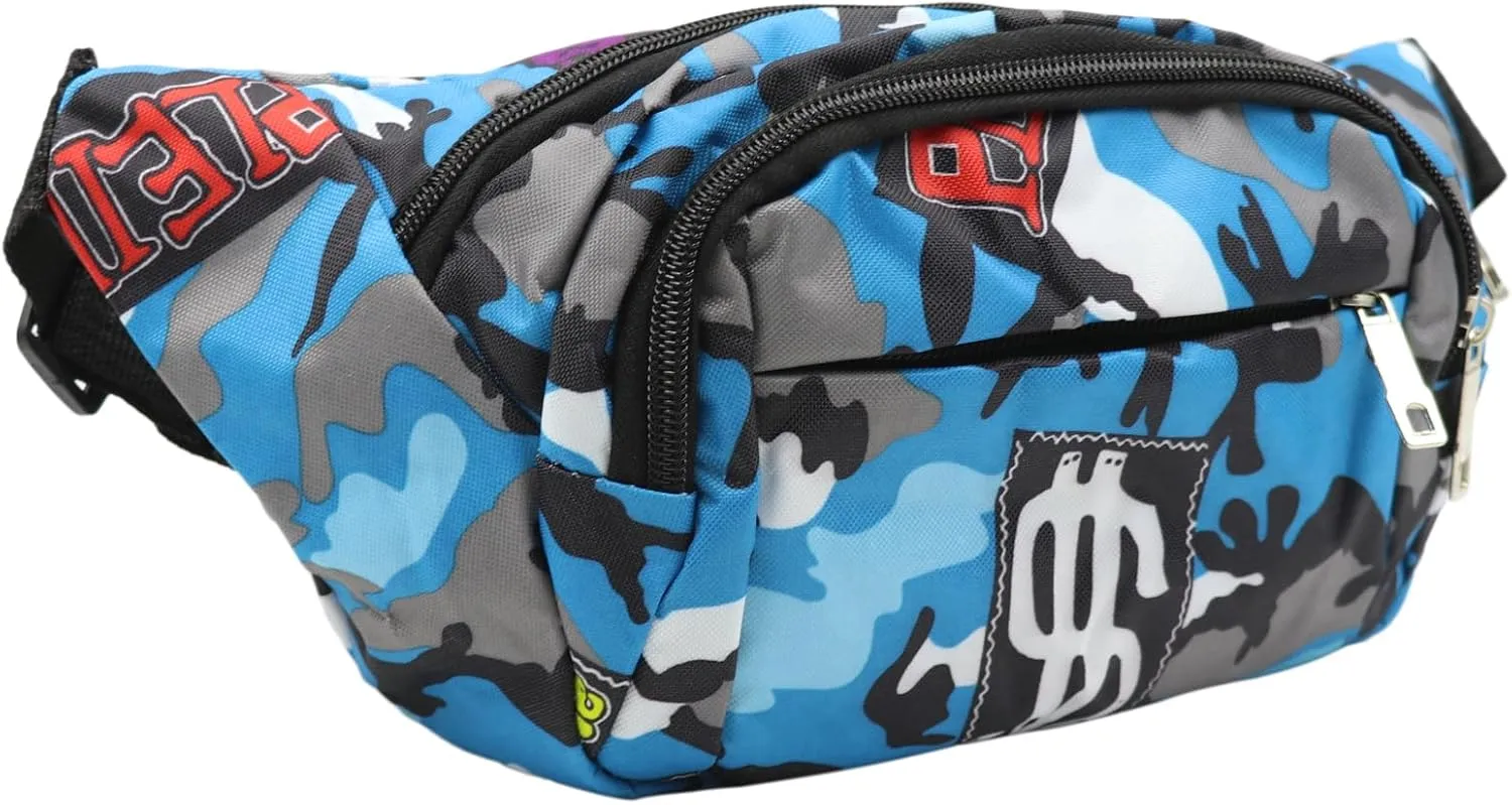 AIBEARTY Kids Fanny Pack Boys Small Camouflage Waist Pack Belt Waist Bag Pack Pouch with Adjustable Strap for Children Sport Running, Camping, Trip