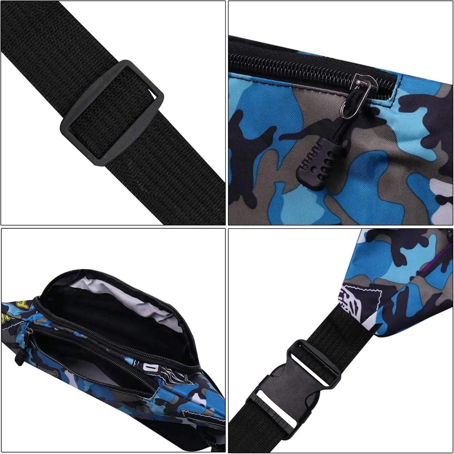AIBEARTY Kids Fanny Pack Boys Small Camouflage Waist Pack Belt Waist Bag Pack Pouch with Adjustable Strap for Children Sport Running, Camping, Trip