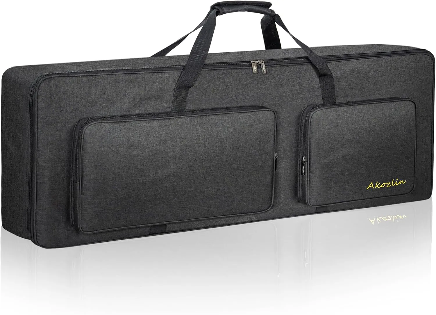 AKOZLIN 88-Key Keyboard Gig Bag 57.5"×18"×6.75" Portable Electric Piano Case Foldable Bag For 88-Note Keyboard