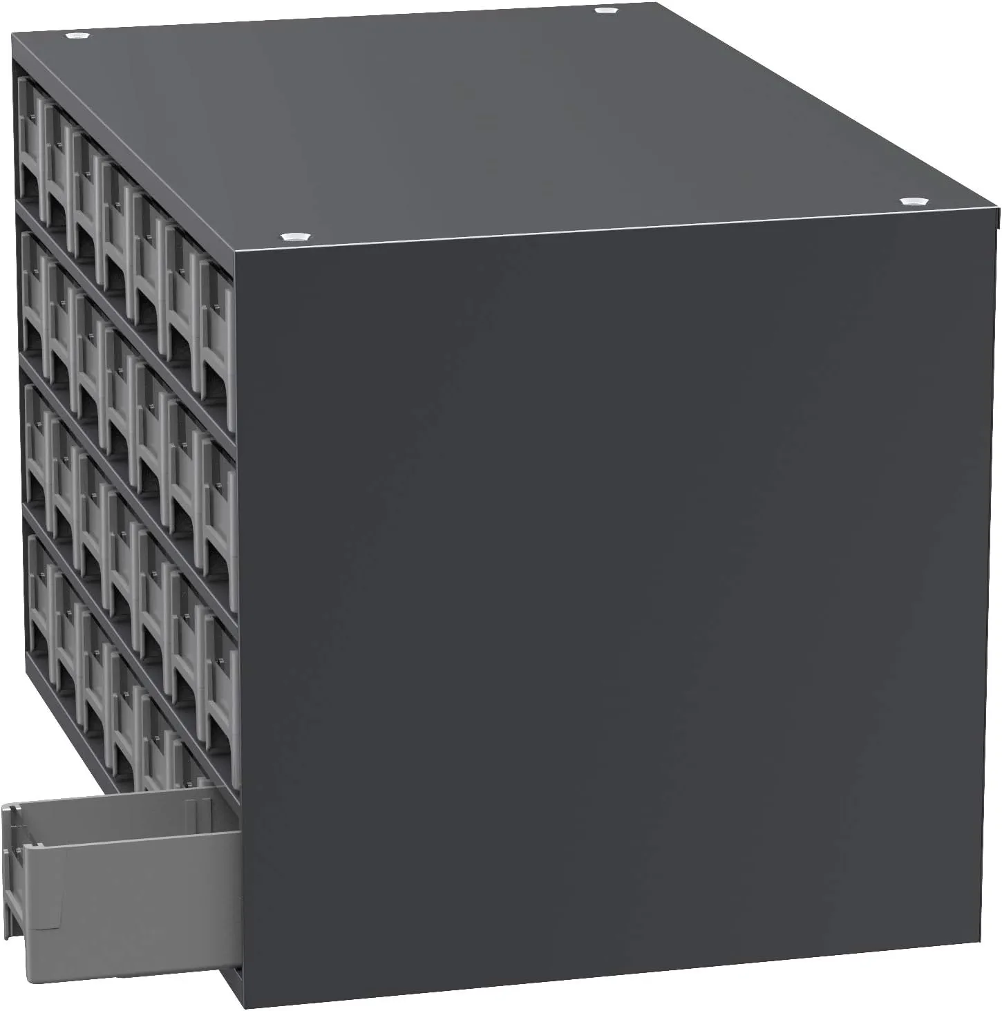 Akro-Mils Steel Garage Storage Cabinet, Small Parts Organizer Metal Cabinet for Hardware, Nails, Screws, Bolts, Nuts, and More, 17" W x 11" D x 11" H, 28-Drawer, Gray Cabinet/Gray Drawers (19228)