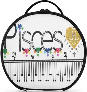 ALAZA Pisces Zodiac Moon Sign Makeup Bag Travel Cosmetic Bag Large Toiletry Organizer