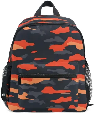 ALAZA Red Gray Camouflage Toddler Backpack Kid's School Bag Preschool Kindergarten Elementary School for Boys Girls