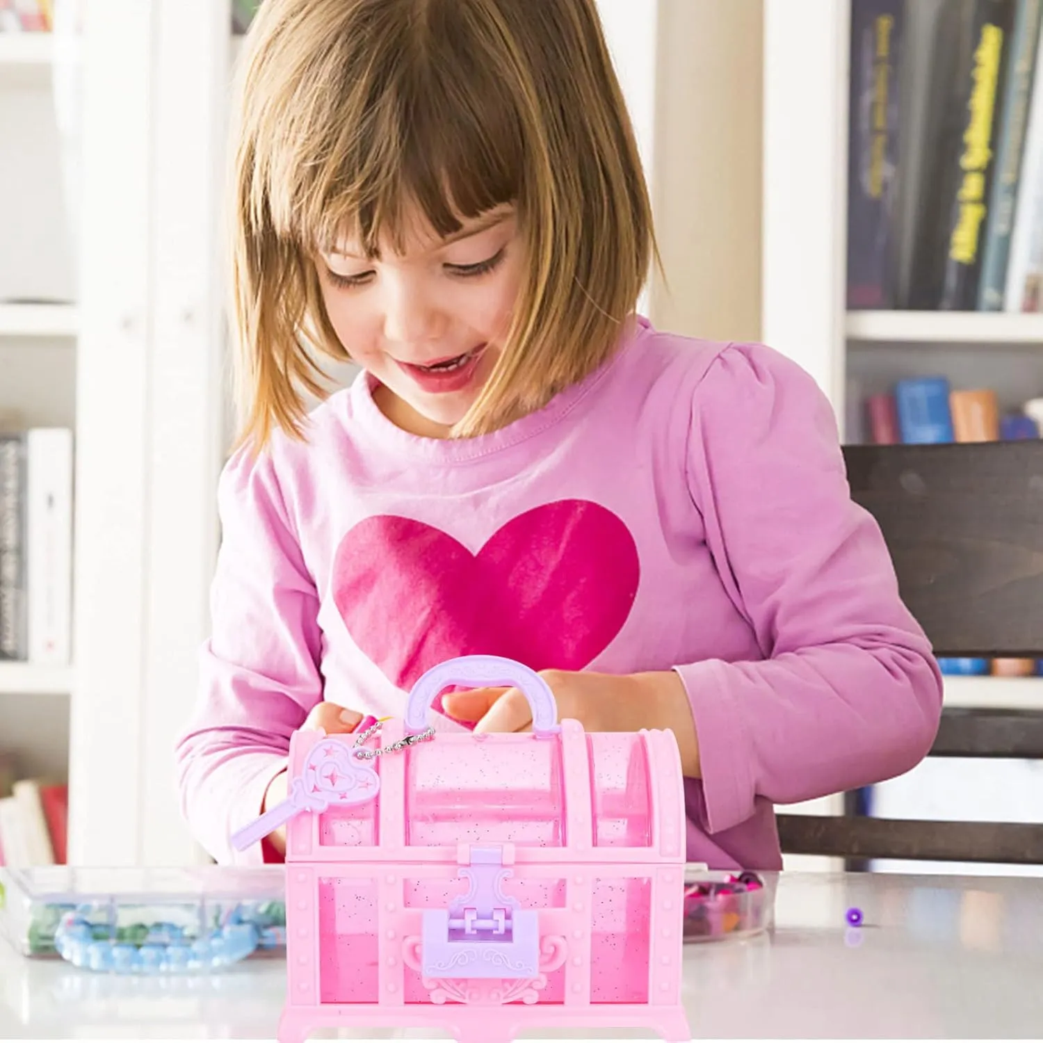Alipis Treasure Trinket Chest Girl 2Pcs Jewelry little girl treasure box pretend treasure box baby girl treasure chest Box Toy Princess Little Girl Jewelry Box