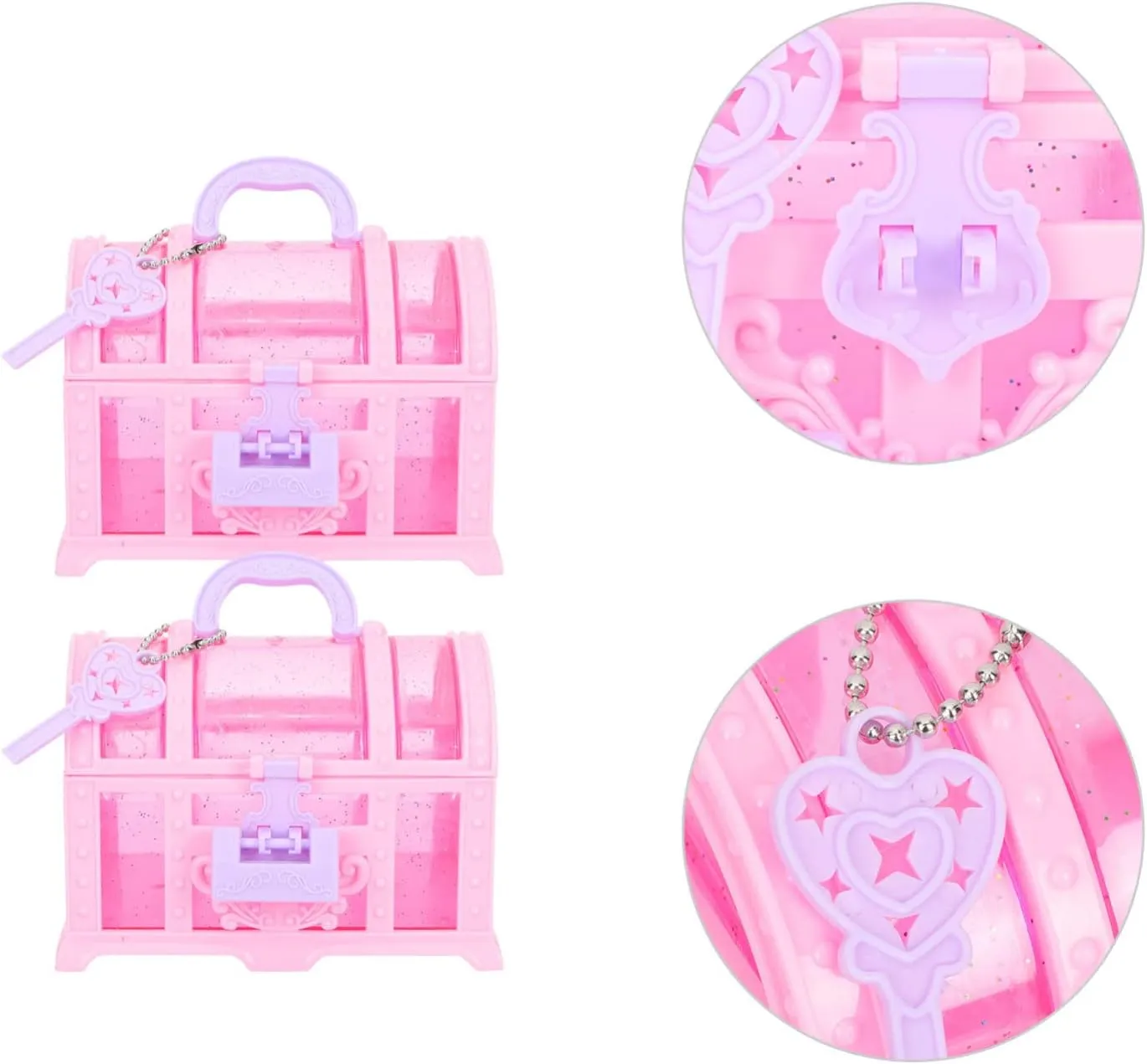 Alipis Treasure Trinket Chest Girl 2Pcs Jewelry little girl treasure box pretend treasure box baby girl treasure chest Box Toy Princess Little Girl Jewelry Box