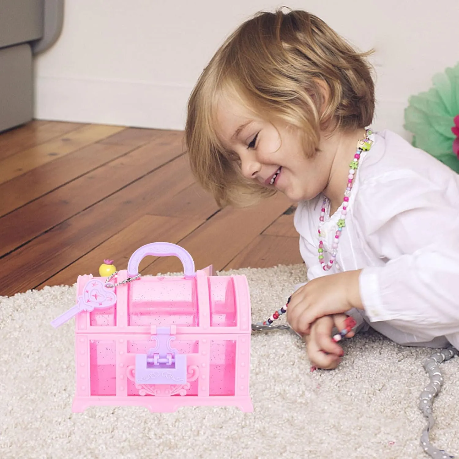 Alipis Treasure Trinket Chest Girl 2Pcs Jewelry little girl treasure box pretend treasure box baby girl treasure chest Box Toy Princess Little Girl Jewelry Box