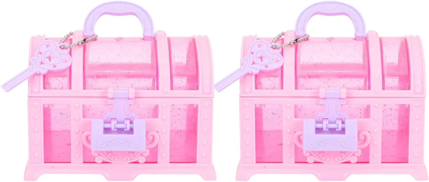 Alipis Treasure Trinket Chest Girl 2Pcs Jewelry little girl treasure box pretend treasure box baby girl treasure chest Box Toy Princess Little Girl Jewelry Box