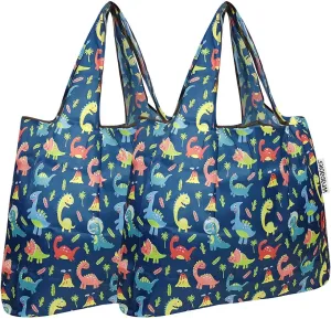 allydrew Foldable Tote Nylon Reusable Grocery Bag (Set of 2)