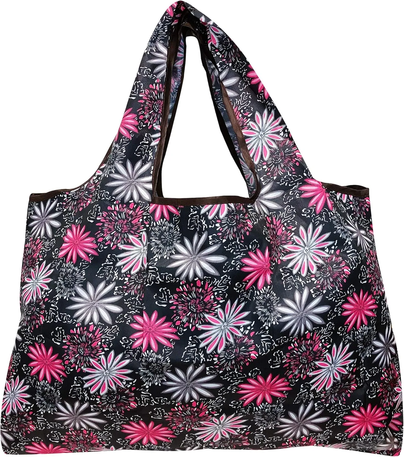 allydrew Large Foldable Tote Nylon Reusable Grocery Bag, 3 Pack
