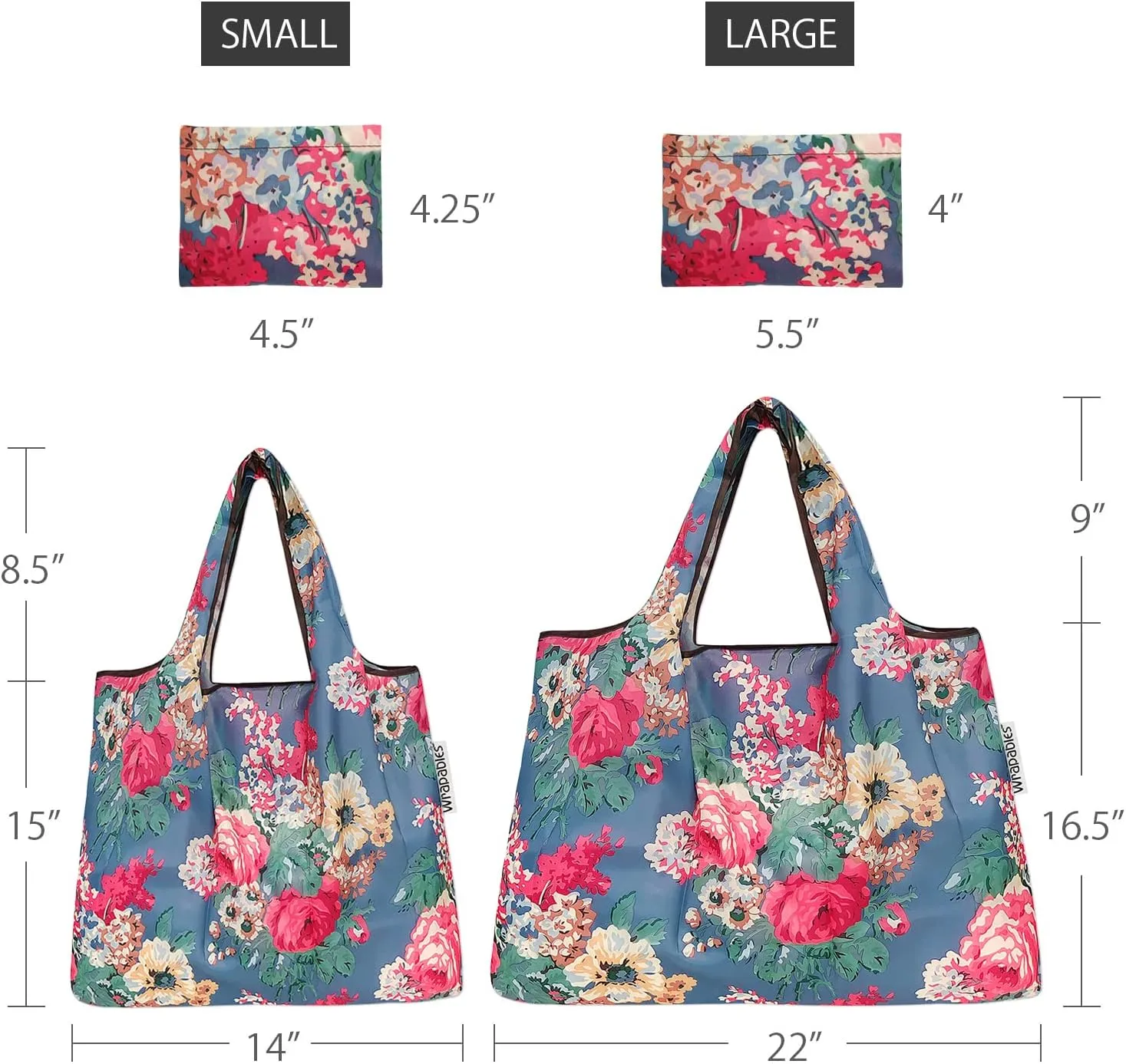allydrew Large Foldable Tote Nylon Reusable Grocery Bag