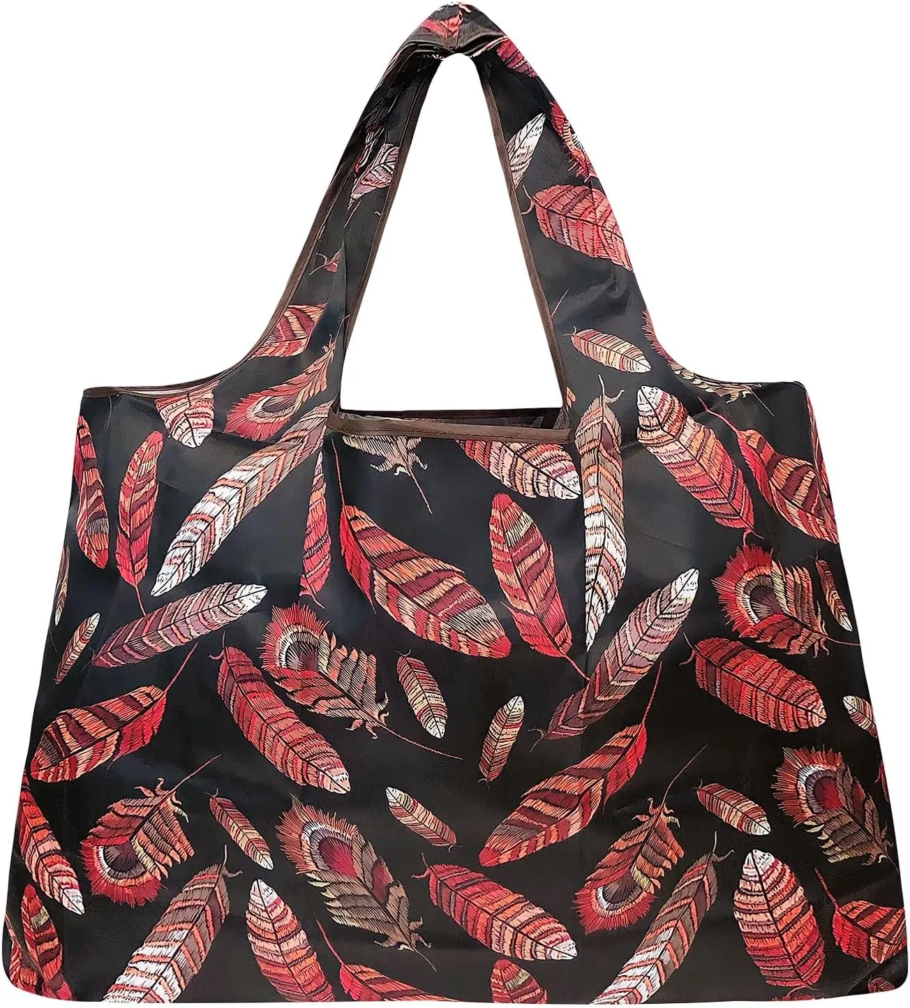 allydrew Large Foldable Tote Nylon Reusable Grocery Bags, 6 Pack