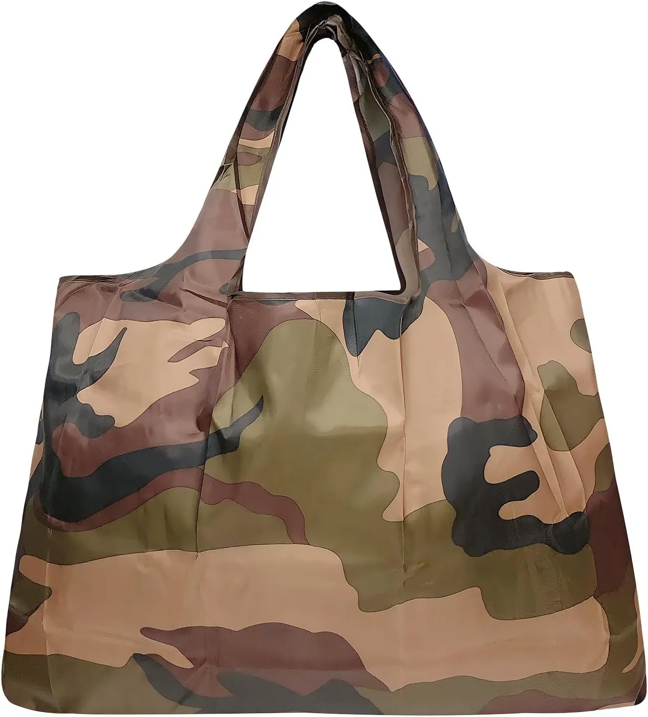 allydrew Large Foldable Tote Nylon Reusable Grocery Bags, 6 Pack