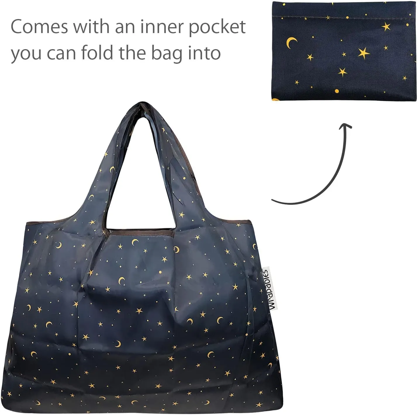 Allydrew Large Foldable Tote Nylon Reusable Grocery Bags