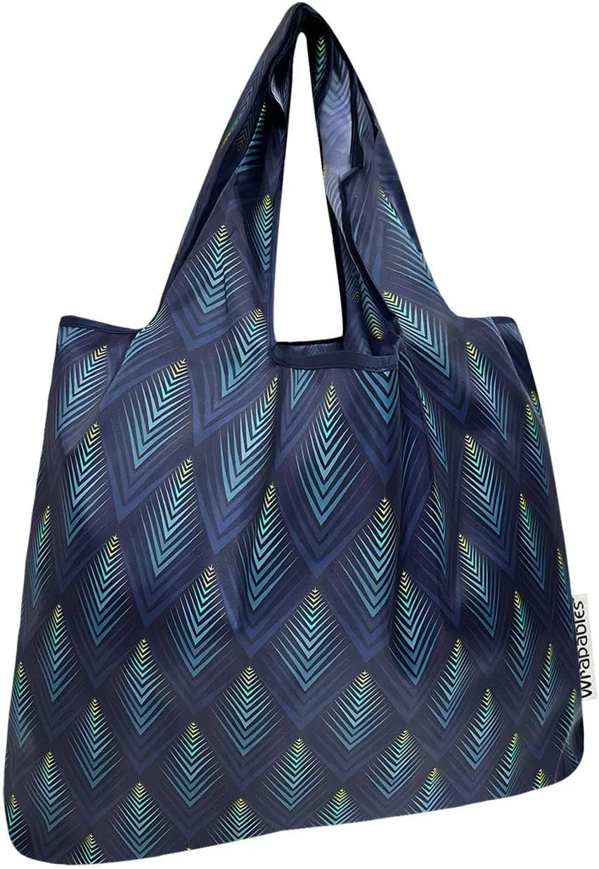 allydrew Medium Foldable Tote Nylon Reusable Grocery Bag (Set of 2)