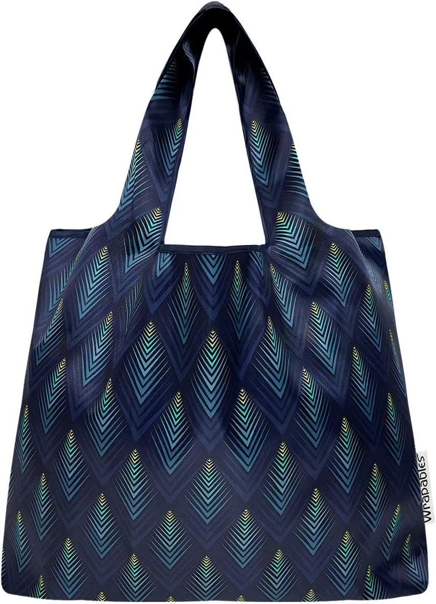 allydrew Medium Foldable Tote Nylon Reusable Grocery Bag (Set of 2)