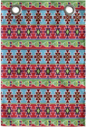 Ambesonne Ethnic Hanging Pocket Organizer, Continuous Demonstration of Colorful and Ethnic Motifs on Horizontal Strips, Printed Polyester Storage Bag with Pockets, 14" x 20", Multicolor
