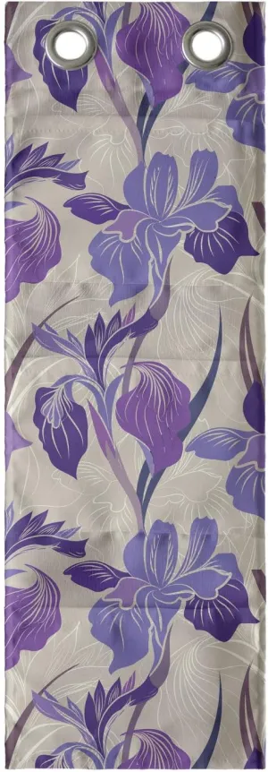 Ambesonne Floral Hanging Pocket Organizer, Digital Interpretation of Blooming Flowers, Printed Polyester Storage Bag with Pockets, 9" x 27", Pale Tan Violet