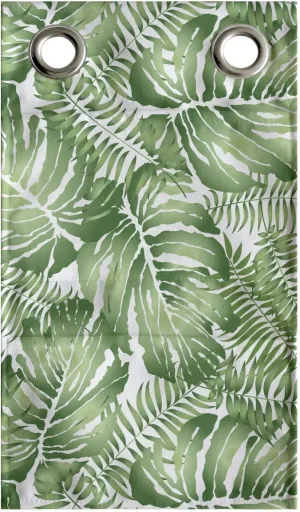Ambesonne Tropical Hanging Pocket Organizer, Exotic Palm Leaves Tropical Beach Side Plant Botanic Ornamental, Printed Polyester Storage Bag with Pockets, 9" x 16", Green Pale Green