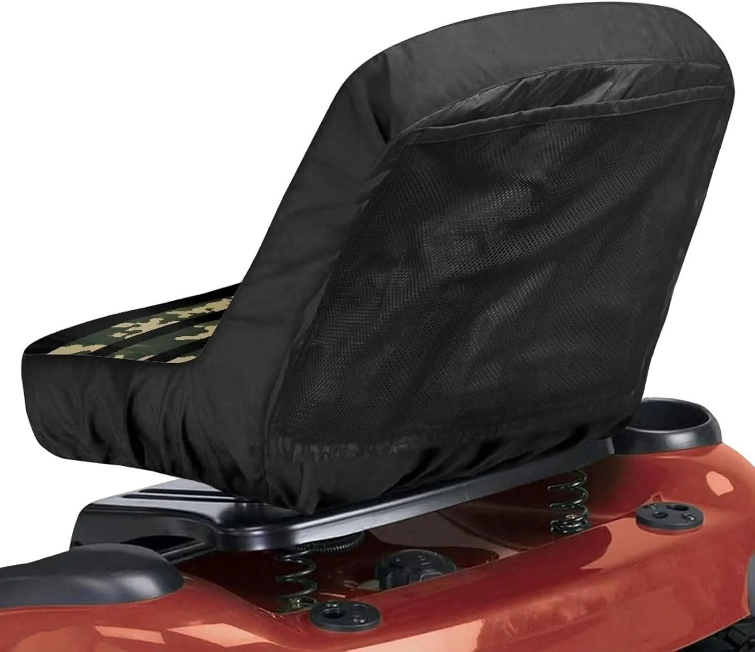 American Flag Camouflage Riding Lawn Mower Seat Cover Universal Compatible with for Most Harvester Excavator Tractor, Easy Install Clean Reliable, Medium
