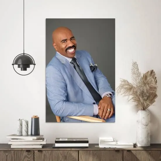 American television host poster - Steve Harvey - Room wall decor - Canvas prints