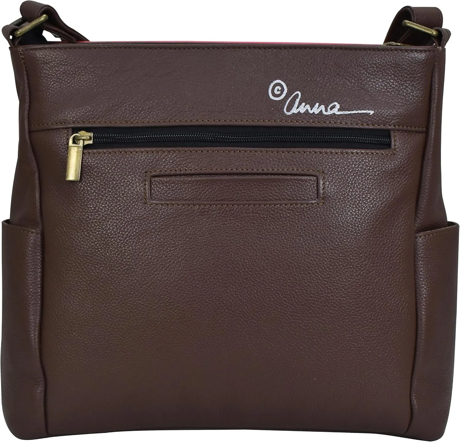 Anna by Anuschka Women's Hand-Painted Leather Crossbody with Side Pockets