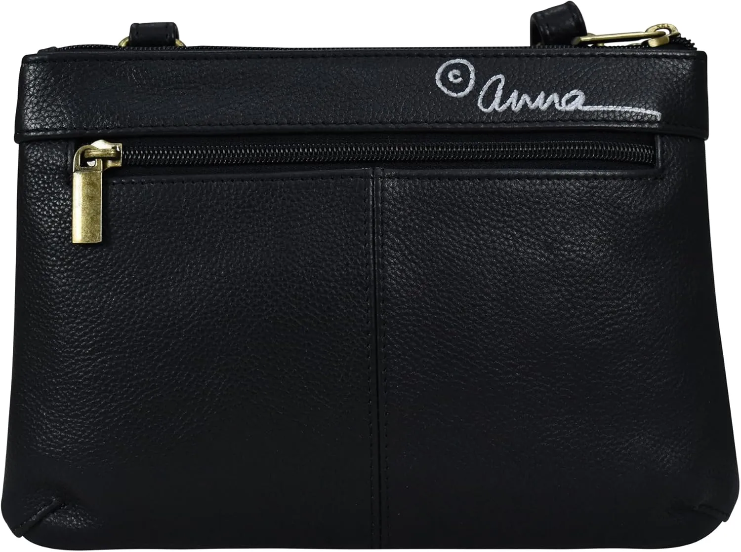 Anna by Anuschka Women's Original Genuine Leather Hand-Painted Leather Small Zip Around Crossbody - Leather Handbag for Women
