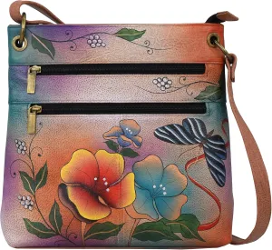 Anna by Anuschka Women’s Original Hand-Painted Leather Medium Shopper Crossbody
