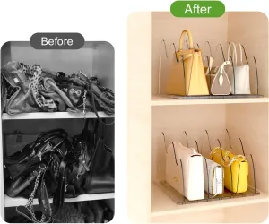ANTOWIN Purse Organizers for Closet, 8pcs Adjustable Bag Organizer Closet, Handbag Storage Organizer, Closet Purse Organizer, Shelf Divider