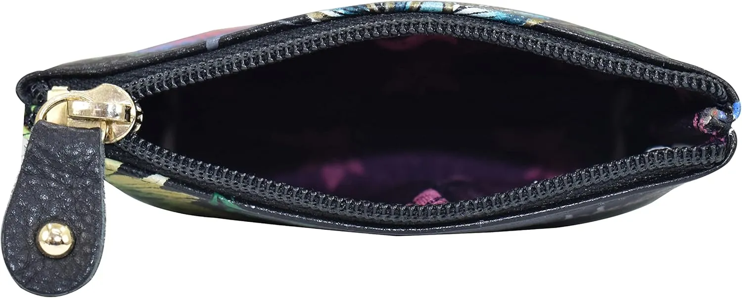 Anuschka Women’s Leather Coin Purse | Genuine Soft Leather | Hand-painted Original Art