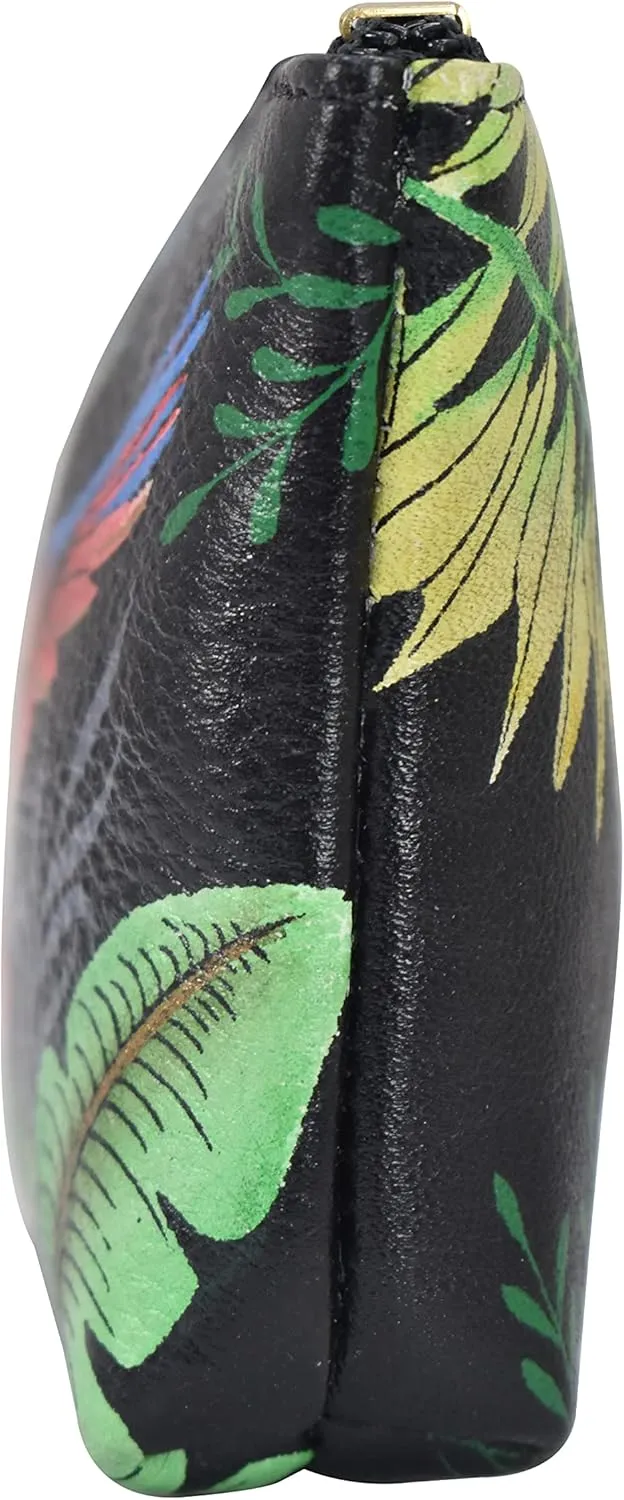Anuschka Women’s Leather Coin Purse | Genuine Soft Leather | Hand-painted Original Art