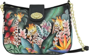 Anuschka Women's Original Hand-Painted Genuine Leather Small Crossbody