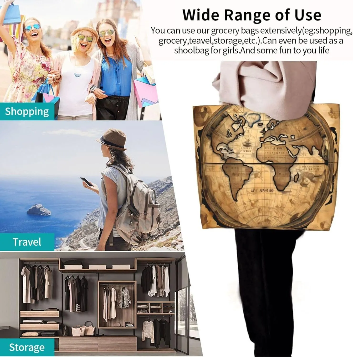 Army Digital Camouflage Print Shoulder Bag For Women Shopping Bags Tote Bag Large Storage Handbag Grocery Bags