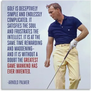 Art Posters Arnold Daniel Palmer Golf Poster Decorative Painting Canvas Wall Art Living Bedroom Painting 24x24inch(60x60cm)