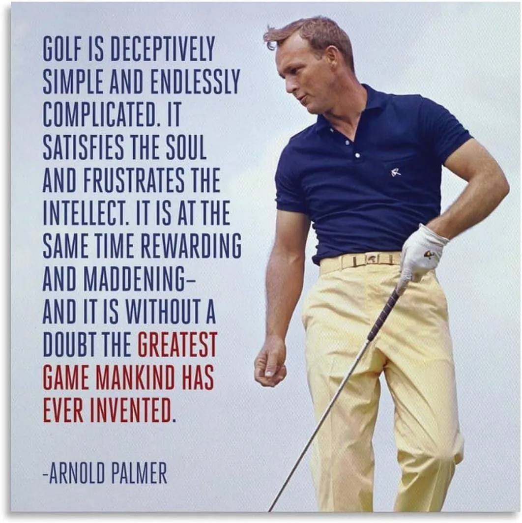 Art Posters Arnold Daniel Palmer Golf Poster Decorative Painting Canvas Wall Art Living Bedroom Painting 24x24inch(60x60cm)
