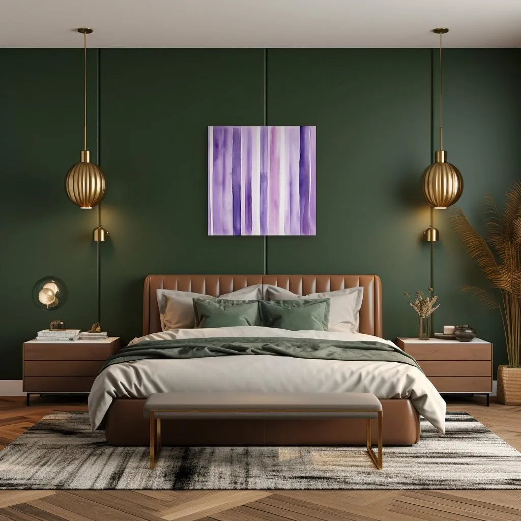 Art Wall: Elegant Vertical Stripes in Subtle Purple Shades, a Masterpiece of Tranquility and Harmony. Interior Decor, Canvas Art Design, Art Apartment Decoration. Size: 69x46 cm (27x18 inch)