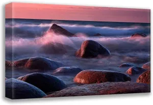 ArtDirect Ernemann, Lothar 24x18 Gallery Wrapped Canvas Museum Art Titled: Ruegen Brandung