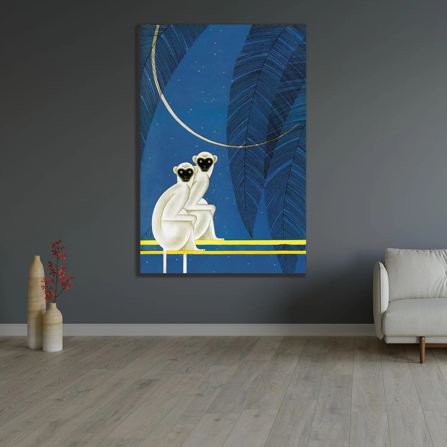 ArtDirect New Moon 40x60 Huge Gallery Wrapped Canvas Giclee Art by McIntosh, Frank