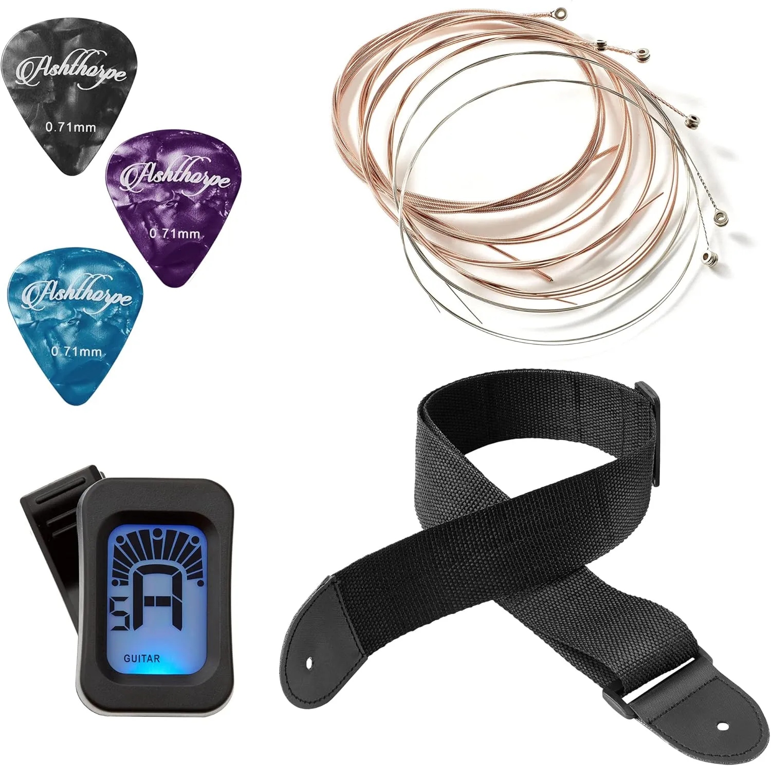 Ashthorpe 41-inch Beginner Cutaway Acoustic Guitar Package (Pink), Full Size Basic Starter Kit w/Gig Bag, Strings, Strap, Tuner, Picks
