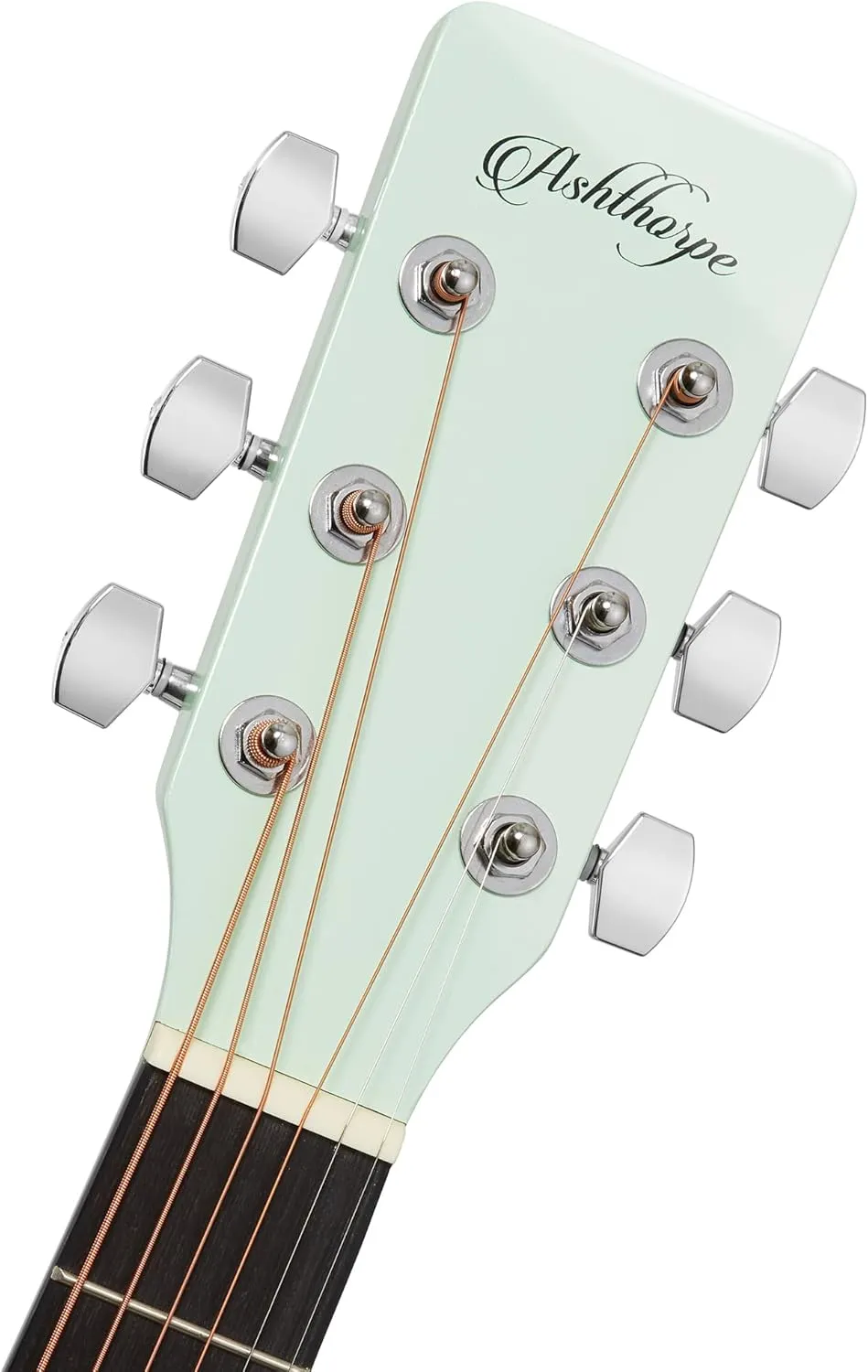 Ashthorpe Full-Size Thinline Cutaway Acoustic Electric Guitar Package with 10 Watt Amp - Mint Green