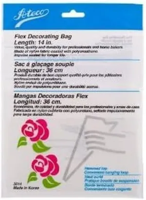 Ateco Flex Decorating Bag, Coated Nylon, 14-Inch, Reusable, White