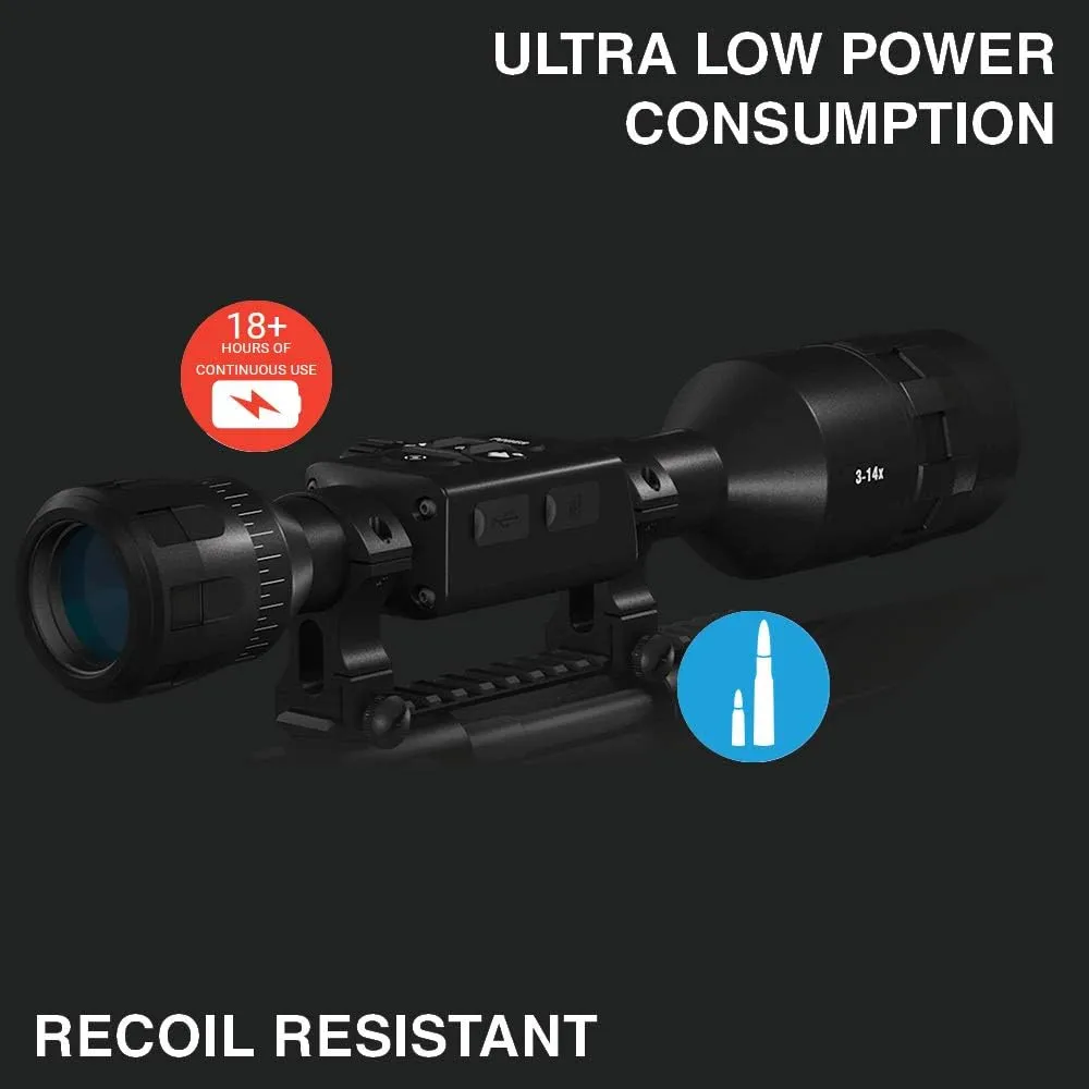 ATN MossyOak X-Sight-4k Pro Smart Day/Night Camouflage Scope w/Full HD Video rec, Smooth Zoom, Bluetooth and Wi-Fi