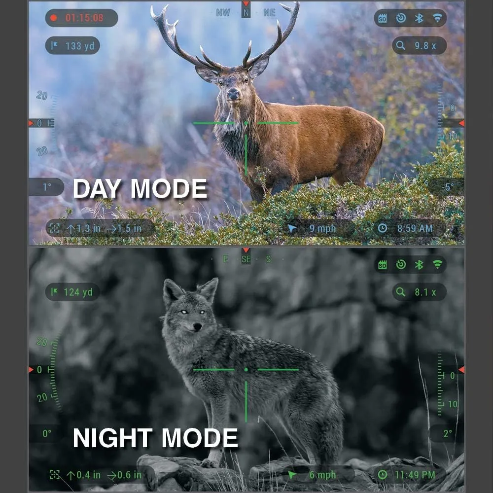 ATN MossyOak X-Sight-4k Pro Smart Day/Night Camouflage Scope w/Full HD Video rec, Smooth Zoom, Bluetooth and Wi-Fi