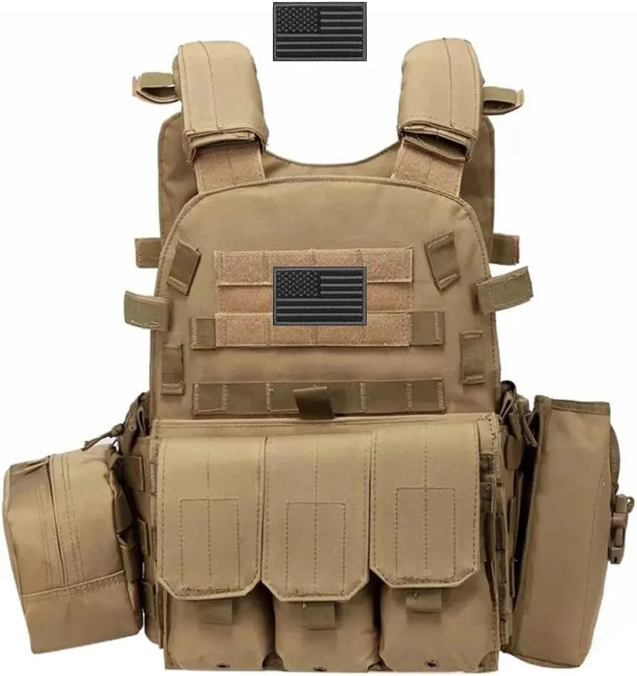 AZB Tactical Vest For Men Quick Release Breathable Paintball Airsoft Vest Adjustable