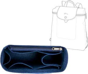Backpack Organizer, Purse Organizer, Insert Multi Pocket Felt Bag Organizer Suitable For Longchamp(dark blue)