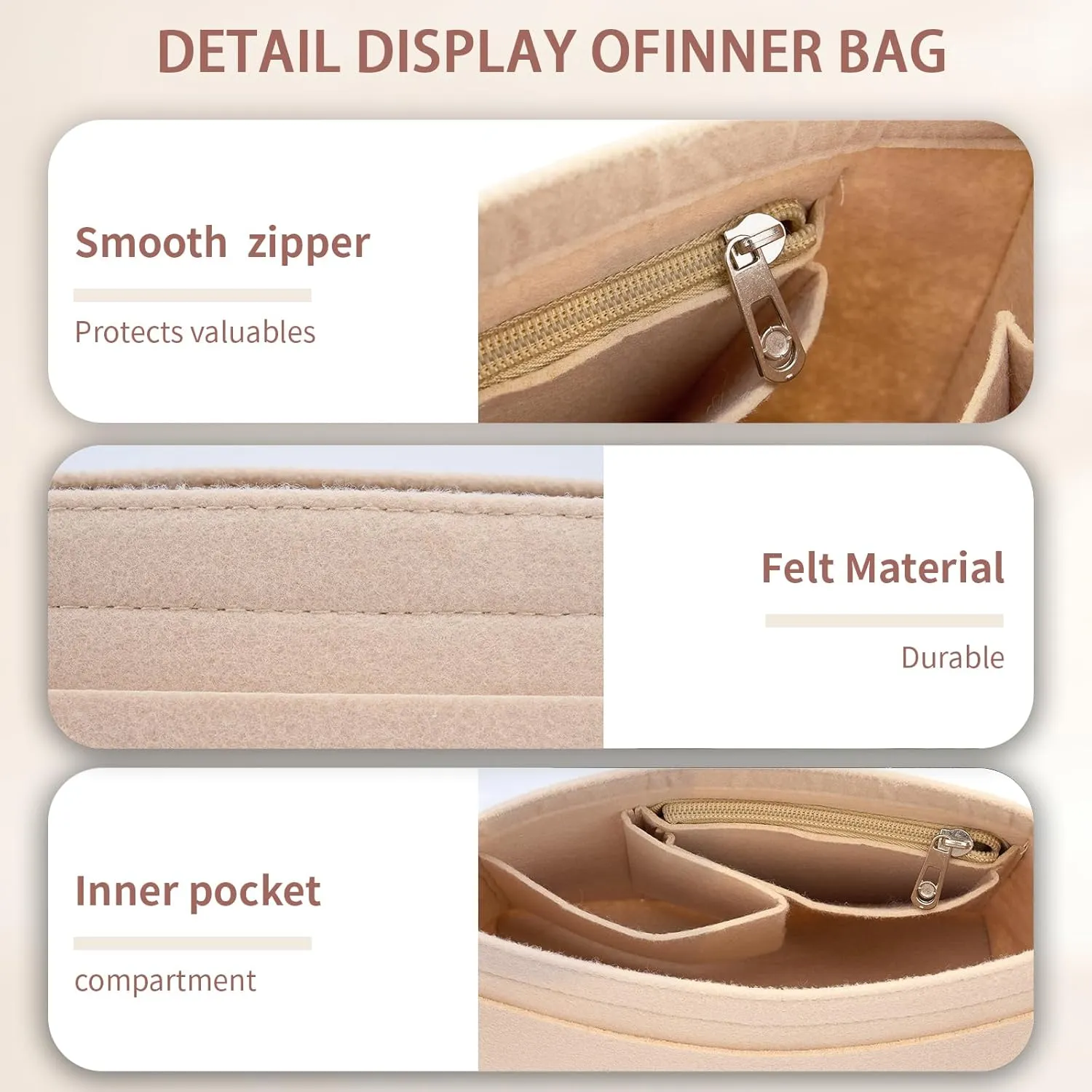 Bag Organizer compatible with Longchamp Tote Bag,Storage & Finishing Inner Bag,Bag Insert for Extra Handbag Inner Shaper