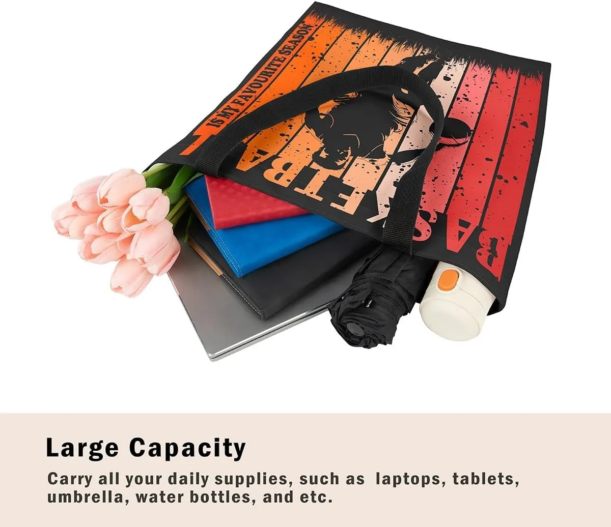 Basketball Canvas Tote Bag Basketball Game Canvas Bag for Basketball Players
