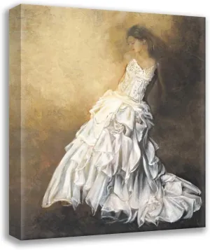 Bassetti, Andrea 18x24 Gallery Wrapped Stretched Canvas Art Titled: Donna in Bianco